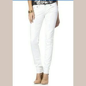 Sold....Miss Me White Rhinestone Flap Pocket Jeans